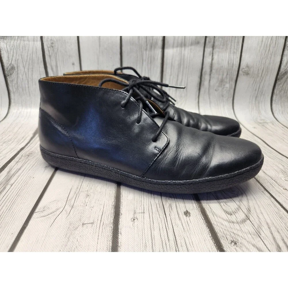 Cole Haan C13730 Men's 10 M Black Leather Lace Up Dress Oxford Shoes Vibram Sole